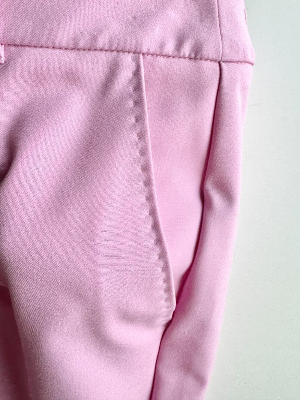 MARELLA Nilla Light Pink Cuffed Cropped Straight Leg Trouser Pants, Size 6 - Picture 11 of 15